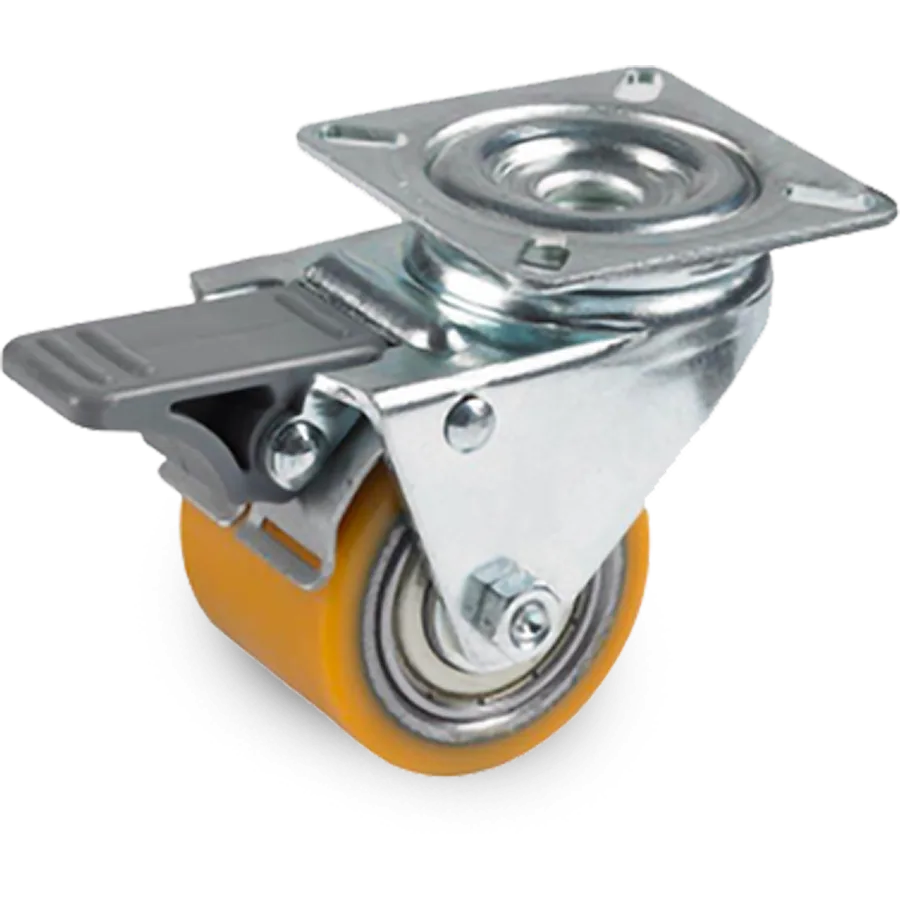 Tellure Rôta 757400 – TR polyurethane roller Ø35×27 mm with brake