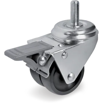 Polyamide 6 swivel castor Ø50 mm with brake