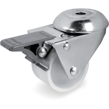 Rueda giratoria de poliamida 6 Ø50×30 mm con freno