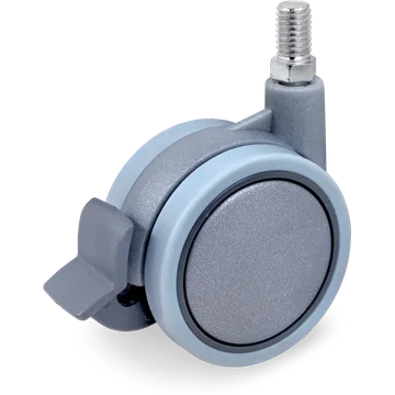 Rueda giratoria de poliamida 6 Ø75×48 mm con freno