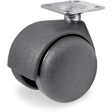 Rueda giratoria de poliamida 6 Ø35×39 mm