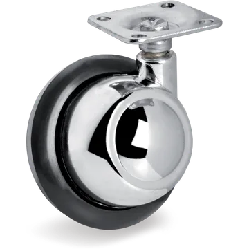 Rubber swivel castor Ø45 mm