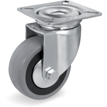 Rueda giratoria de goma Ø125×30 mm
