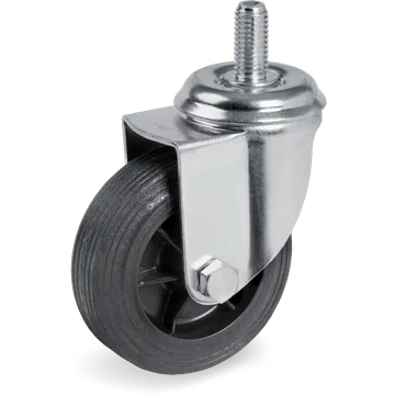 Thermoplastic rubber swivel castor Ø80×26 mm