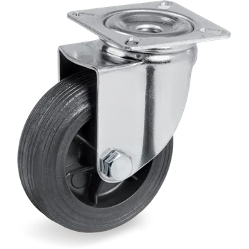 Thermoplastic rubber swivel castor Ø100×30 mm