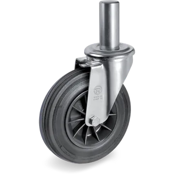Rubber swivel castor Ø160×40 mm