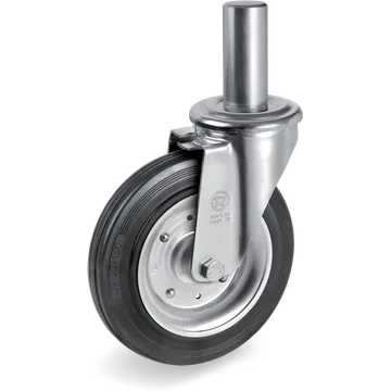 Rubber swivel castor Ø160×40 mm