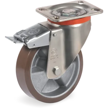 TR-PowerHigh polyurethane swivel castor Ø100×30 mm with brake