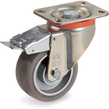 TR-PowerHigh polyurethane swivel castor Ø100×40 mm with brake