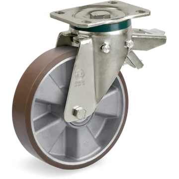 TR-PowerHigh polyurethane swivel castor Ø160×50 mm with brake