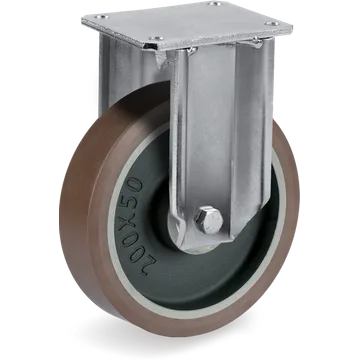 TR-PowerHigh polyurethane fixed castor Ø125×50 mm