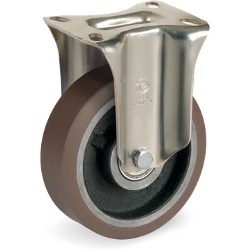 TR-PowerHigh polyurethane fixed castor Ø125×38 mm