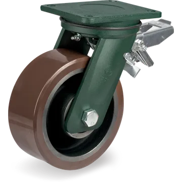 TR-PowerHigh polyurethane swivel castor Ø250×60 mm with brake