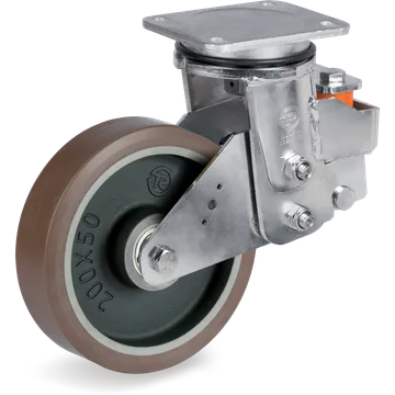 Rueda giratoria de poliuretano TR-PowerHigh Ø200×50 mm