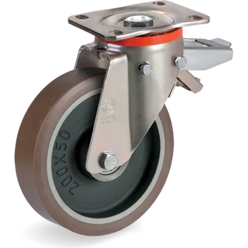 TR-PowerHigh polyurethane swivel castor Ø150×50 mm with brake