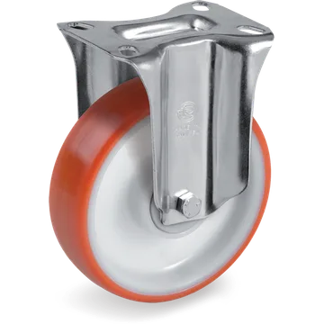 Thermoplastic polyurethane fixed castor Ø80×30 mm