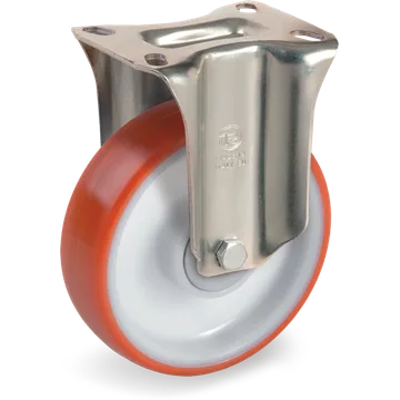 Thermoplastic polyurethane fixed castor Ø125×35 mm