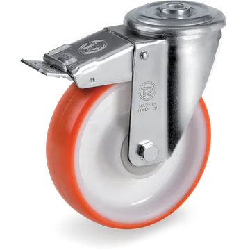 Thermoplastic polyurethane swivel castor Ø150×45 mm with brake