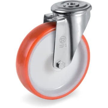 Rueda giratoria de poliuretano termoplástico Ø80×30 mm