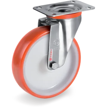 Rueda giratoria de poliuretano termoplástico Ø125×35 mm
