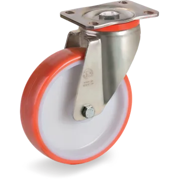 Thermoplastic polyurethane swivel castor Ø125×35 mm