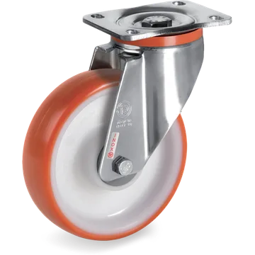 Thermoplastic polyurethane swivel castor Ø160×50 mm