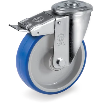 Thermoplastic polyurethane swivel castor Ø160×50 mm with brake