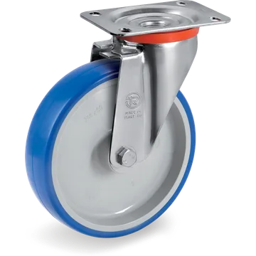 Thermoplastic polyurethane swivel castor Ø125×35 mm