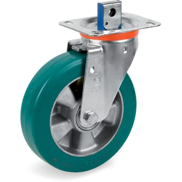 TR-Roll polyurethane swivel castor Ø160×50 mm with brake