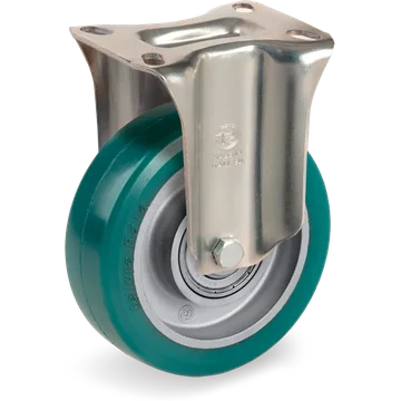 TR-Roll polyurethane fixed castor Ø125×40 mm