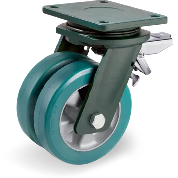 Rueda giratoria de poliuretano TR-Roll Ø160 mm con freno