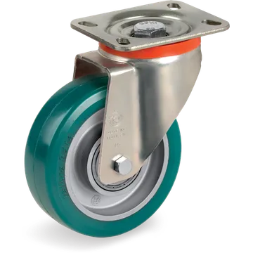 TR-Roll polyurethane swivel castor Ø100×40 mm