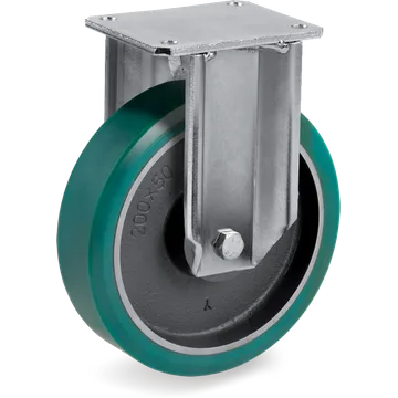 Rueda fija de poliuretano TR-Roll Ø200×78 mm