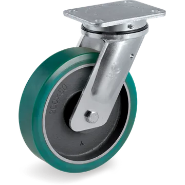 Rueda giratoria de poliuretano TR-Roll Ø200×50 mm