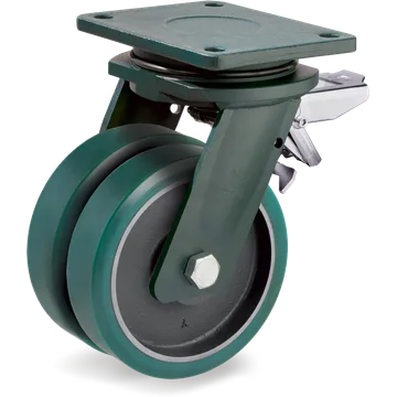Rueda giratoria de poliuretano TR-Roll Ø150 mm con freno