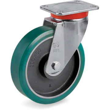 TR-Roll polyurethane swivel castor Ø200×50 mm