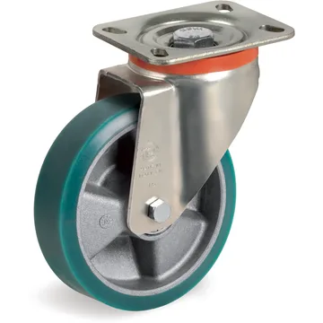 TR-Roll polyurethane swivel castor Ø125×35 mm