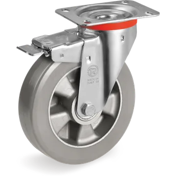 TR-Roll ESD polyurethane swivel castor Ø160×50 mm with brake