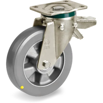 Rueda giratoria de poliuretano TR-Roll ESD Ø200×50 mm con freno