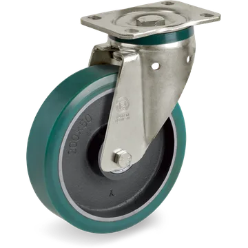 TR-Roll polyurethane swivel castor Ø200×50 mm