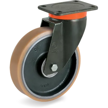 Vulkollan® swivel castor Ø100×30 mm