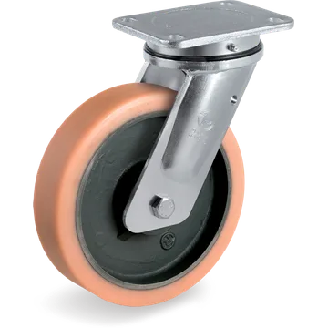 Rueda giratoria de vulkollan® Ø125×50 mm