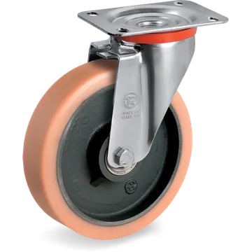 Vulkollan® swivel castor Ø180×50 mm