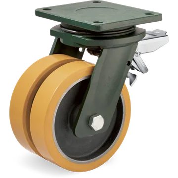 TR polyurethane swivel castor Ø200 mm with brake