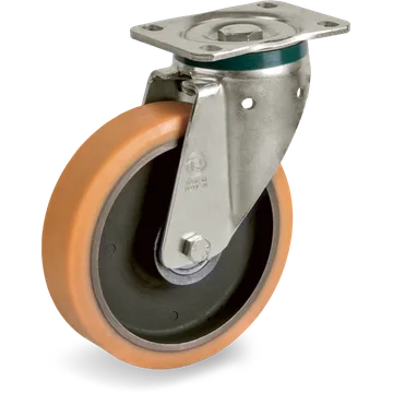 TR polyurethane swivel castor Ø160×50 mm