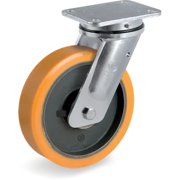 Rueda giratoria de poliuretano TR Ø125×50 mm