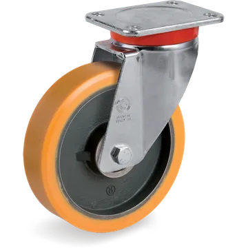 Rueda giratoria de poliuretano TR Ø125×50 mm