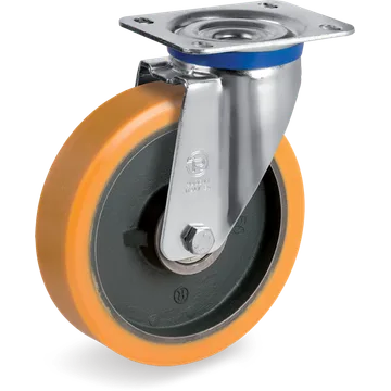 TR polyurethane swivel castor Ø150×50 mm