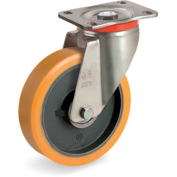 TR polyurethane swivel castor Ø200×50 mm