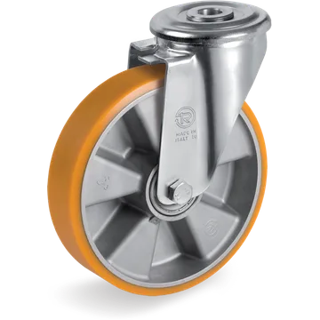 TR polyurethane swivel castor Ø80×25 mm